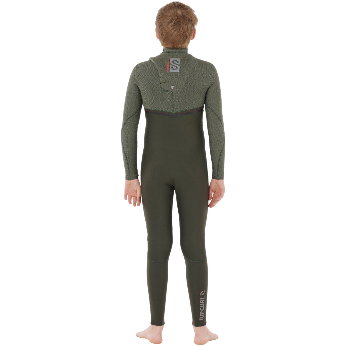 2026 Rip Curl Junior Flashbomb Pro 4/3mm Chest Zip Våtdräkt 14JBFS Deep Cactus